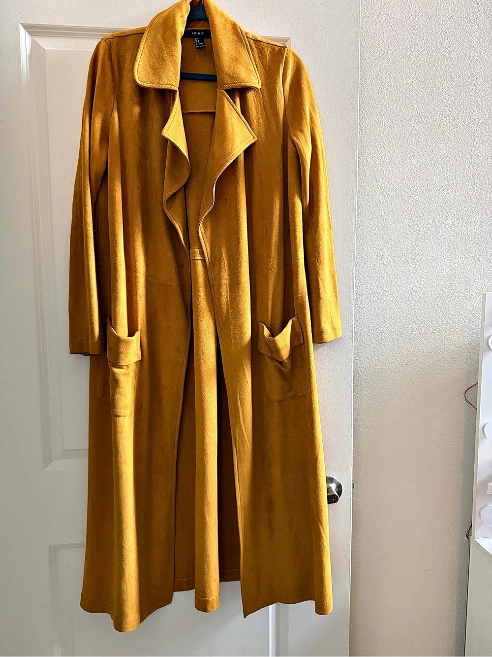 Forever 21 Women'Small Trench Coat Mustard Yellow Size Small